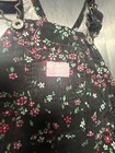 Vintage Oshkosh Bgosh Toddler Girls Black Floral  Overalls  worn Once 