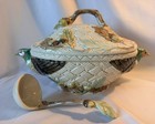 Vtg 1986 Fitz   Floyd Autumn Leaves Pheasant Soup Tureen   Ladle 3 Qt Excellent