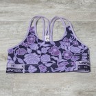 Under Armour Youth Floral Purple Sports Bra Size Medium