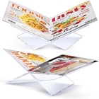 Spacious Acrylic Book Stand Collapsible Display Holder Cookbook Bible Textbook