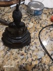 Black Seated Buddha Statue Figurine - Buddhism Religious Decor Sculpture