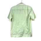 Guayaberas Short Sleeve Shirt Mens Medium Vintage Mint Green Embroidered Mexican