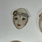 Ceramic Mardi Gras Mask Wall Decor   New Orleans Lot Of 6