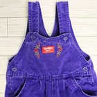 Oshkosh Bgosh Overalls Kids 3t Purple Corduroy Embroidered Vintage 