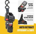 Retractable Ratchet Straps 1x6ft Bolt-on Tie Down  1410lbs Strength  Heavy Duty