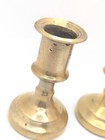 Vintage Pair Small Brass Candleholder Candle Holder Matching Christmas Holiday