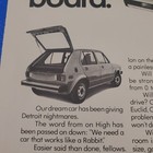 1975 Vw Rabbit German Engineering Detroit Back To Drawing Board 2 Page Print Ad