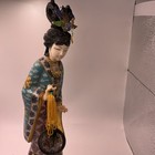 Fine Old Chinese Cloisonne Woman Figurine Statue