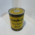 Vintage  Full Nos  Cen-pe-co Super Refined 1 Qt Metal Motor Oil Can- Nice Can   