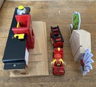 Brio Wooden Train Fire Station  Lights   Sounds Fire Engine   Play Set  Thomas 