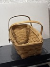 Woven Wooden Basket With Dual Handles