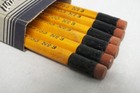 Vintage American Pencil Co Venus Autograph No 3 Yellow Black Eraser Mount 6 Pcs