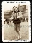 1942 N y  Yankee Stadium April 19 Woman Field Scoreboard Old vintage Photo- Aa54