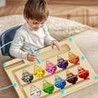 Magnetic Bead Maze Toy Kids Wooden Puzzle Focus Learning Educational Game