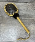 11 5    Native American Turtle Shell Rattle With Fur   Suede - Estate Find 