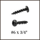 Deep Thread Pan Head Black Oxide Wood Screws  Select Quantity And Size 