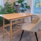 Minimalist Compact Computer Table Bamboo Writing Desk Work Study Home Office