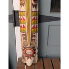 Hand Carved Painted Wooden Mask Wall Decor
