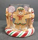 Yankee Candle Christmas Votive Holder  Gingerbread Man Men Candy Canes Holiday