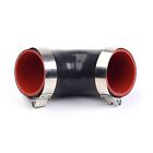 2  Inch 51 Mm Id 90 Degree Silicone Coupler Hose Pipe Black Red   2x T-clamps