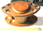 1 Antique Humidor Mid Century Wooden Smoking Pipe Stand 6 Pipe Rest Holder vtg