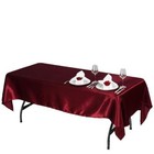10 Pcs 60x102  Satin Rectangular Tablecloths - Wedding Party Wholesale Supplies