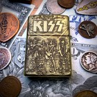 Zippo    ace Frehley    Kiss Themed Engraved Brass Armor Cigarette Cigar Lighter