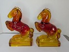 Le Smith Vintage Rearing Horse Bookends  Pair Of 2 In Amberina