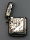 Antique Sterling Silver Match Safe- With Old English Hallmarks 2  X 1 5 8 