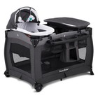  Deluxe Nursery Center  Foldable Playard For Baby   Toddler  Black Playpen