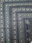 Vintage Lg Blue green   White Bandana 100  Cotton Hankie Made In Germany Western
