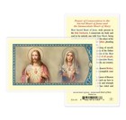 Prayer Of Consecration To The Sacred Hearts Jesus And Immaculate Mary Holy Card