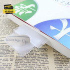 1pc White Credit Card Size Lighted 3x Magnifier For Reading Has 3x Fresnel Lens 