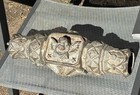Ornate Antique Victorian Cast Iron Cherub Face Fence Gate Architectural Salvage