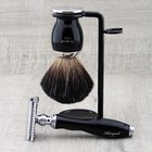 Shaving Set Black Badger Brush   Safety Razor Classic Brush Kit Gift For Men