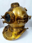 Full 18  Size Marine Sea Scuba Us Navy Mark V Diving Divers Helmet Solid Steel