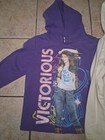 Lot Of 2 Nickelodeon Victorious Purple big Time Rush White Hoodie Size L 10-12 