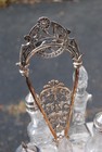 Antique Victorian Tufts 5 Bottle Silverplate Castor Condiment Cruet Set