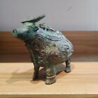 Antique Ancient Bronze Ox Statue Of Western Zhou Dynasty            