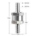 4 Pcs 8mm 5 16  Fuel Non-return One Way Check Valve Petrol Diesel Oil Aluminum