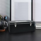 Tin Metal Keepsake Box With Hinged Lid  Vintage Decorative Memory Storage  Boxes