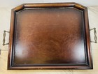 Vintage Wood Tray 19 5   x16 5   x 2 5    