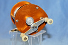 Rare Gold Orange Vintage Langley Reelcast Model 500a Fishing Reel  Made In Usa 