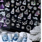 Christmas Nail Sticker 5d Self-adhesive Winter Nail Sticker For Nail Art Snow   