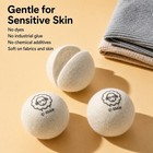 4 Pack New Zealand Wool Dryer Balls - Natural Laundry Softener   Energy Saver