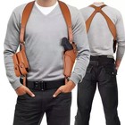 Genuine Leather Tactical Shoulder Underarm Gun Holster Pistol Concealed Carry