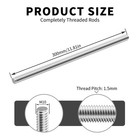 M10 X 1 5mm X 300mm Fully Threaded Rod 304 Stainless Steel Long All Threaded    