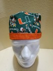Miami Hurricanes University  tossed  Men s Skull chemo Surgical Scrub Hat