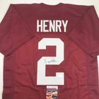 Autographed signed Derrick Henry Alabama Red College Jersey Jsa Coa