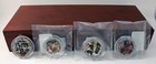 2023 Highland Mint Michael Jordan Collection 4-coin Lot 39mm Silver W  Case Coa